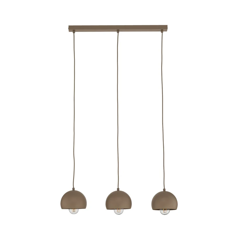B-Ware Hängelampe Sool LED Pendelleuchte dimmbar beige matt 3-flammig Metall E27 65cm