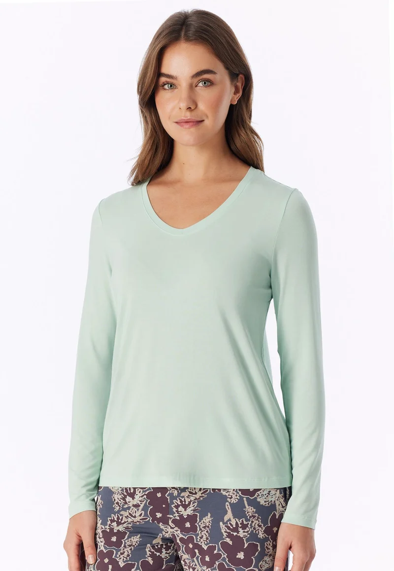 Shirt langarm V-Ausschnitt