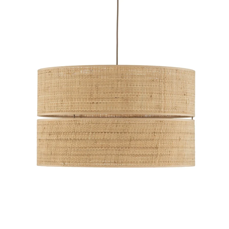 B-Ware TK Lighting Hängeleuchte Calma 1-flammig LED Pendelleuchte dimmbar Bast Leuchte