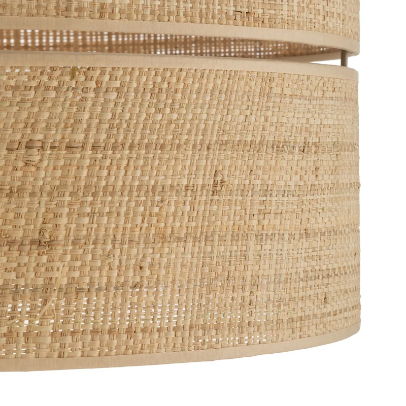 B-Ware TK Lighting Hängeleuchte Calma 1-flammig LED Pendelleuchte dimmbar Bast Leuchte