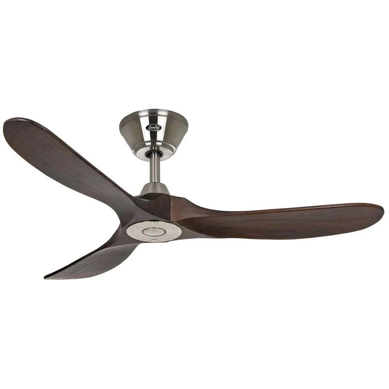 B-Ware Casafan Deckenventilator Eco Genuino leise mit Fernbedienung chrom nussbaum