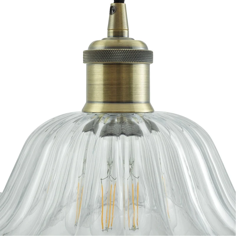 B-Ware Lindby Pendelleuchte Hängeleuchte Ludowika LED Lampe Leuchte E27 transparent