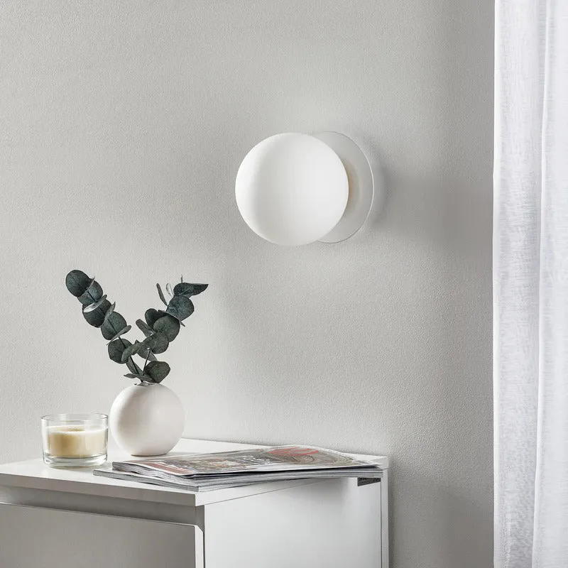 B-Ware Euluna Wandleuchte Minerva K1 LED Wandlampe dimmbar Lampe weiß Ø15cm 18cm tief