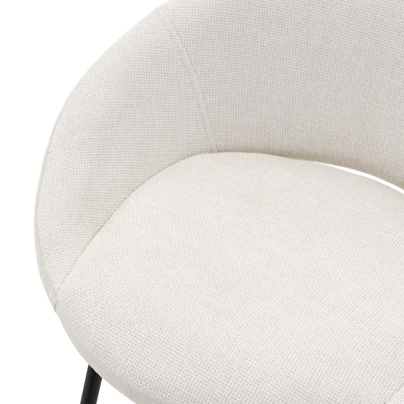Barhocker 2er Set Beige 56x94x50 cm mit Rückenlehne und Fußstütze bis 120 kg ML-Design