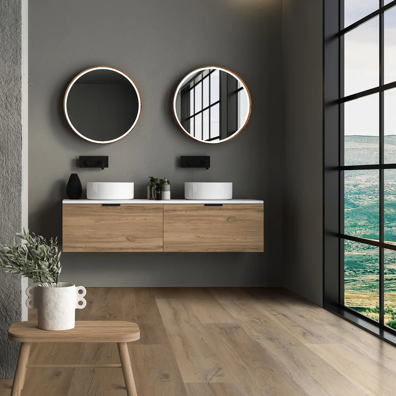ML-DESIGN | Vinylboden Klick 28 Stück Klicksystem mit Belastungsklasse 34, 122 x 18 cm x 4,2 mm 6,16m² PVC Eiche Rustikal Hell Holzoptik Bodenbelag