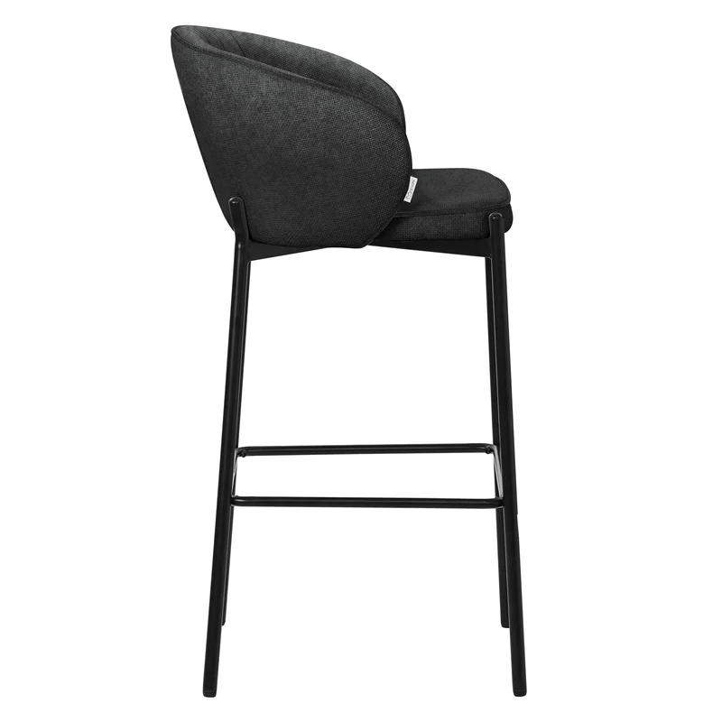 Barhocker 4er Set Anthrazit 50x101x54 cm mit Rückenlehne und Fußstütze bis 120 kg ML-Design