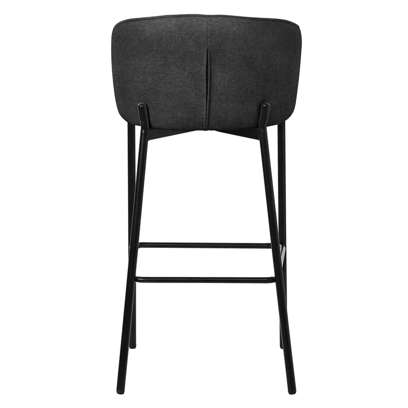 Barhocker 4er Set Anthrazit 50x101x54 cm mit Rückenlehne und Fußstütze bis 120 kg ML-Design