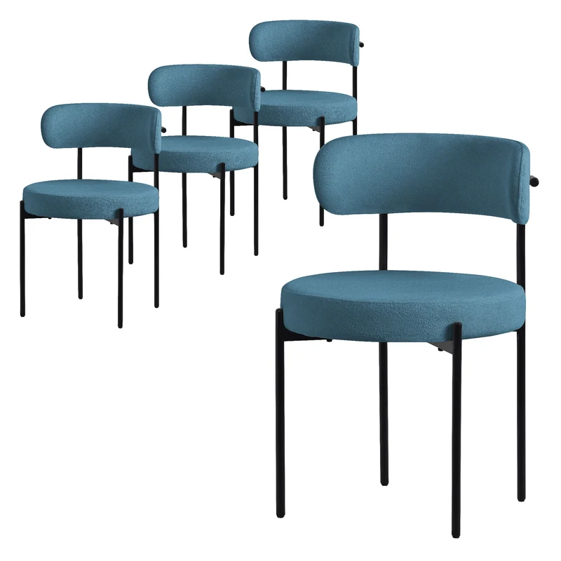 ML-Design | Esszimmerstühle Set mit Rückenlehne 53x50x78 cm aus Teddystoff, Küchenstuhl Polsterstühle Loungesessel