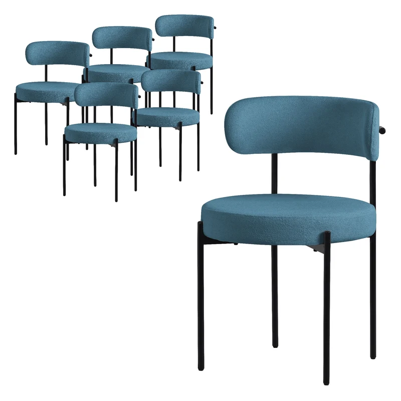 ML-Design | Esszimmerstühle Set mit Rückenlehne 53x50x78 cm aus Teddystoff, Küchenstuhl Polsterstühle Loungesessel