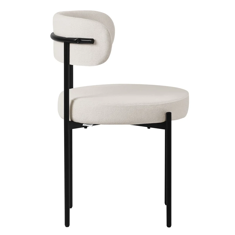 ML-Design | Esszimmerstühle Set mit Rückenlehne 53x50x78 cm aus Teddystoff, Küchenstuhl Polsterstühle Loungesessel