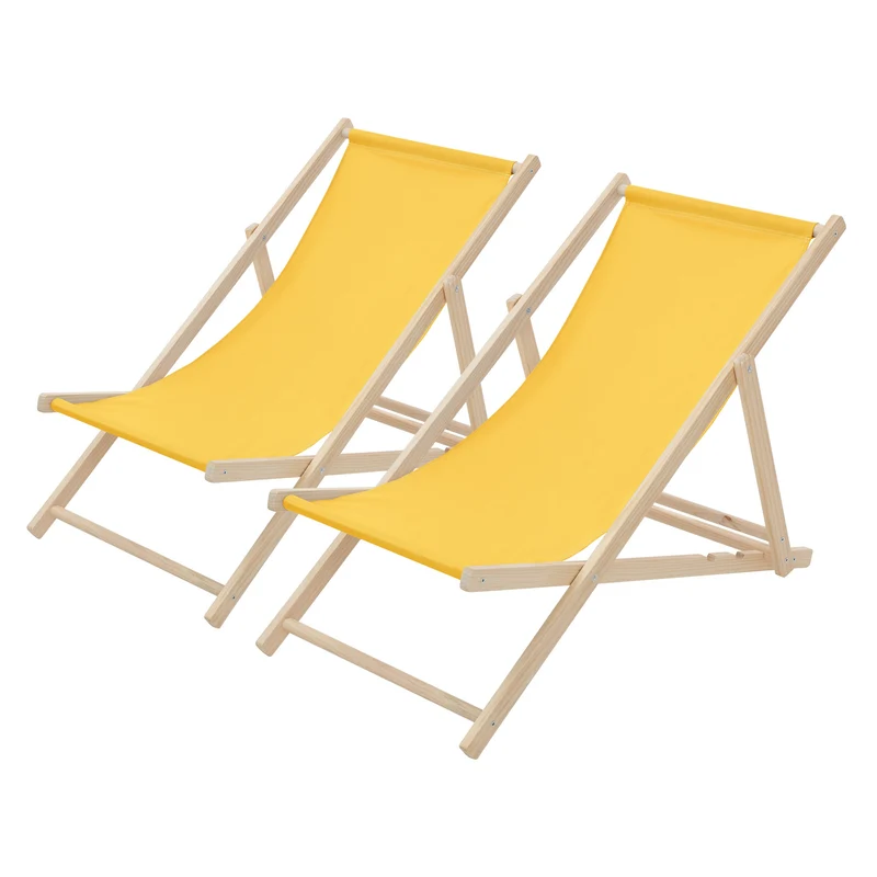 ECD Germany | Gartenliege klappbar aus Holz Strandliege Strandstuhl Sonnenliege