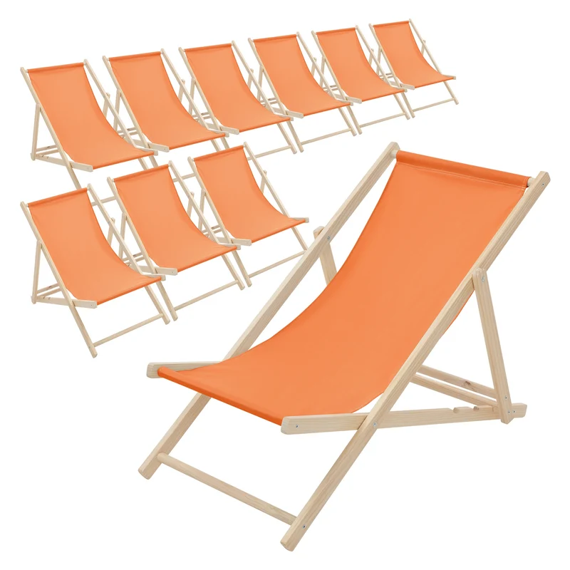 ECD Germany | Gartenliege klappbar aus Holz Strandliege Strandstuhl Sonnenliege