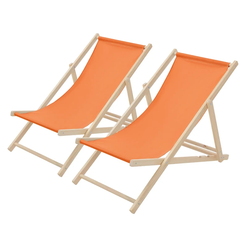ECD Germany | Gartenliege klappbar aus Holz Strandliege Strandstuhl Sonnenliege