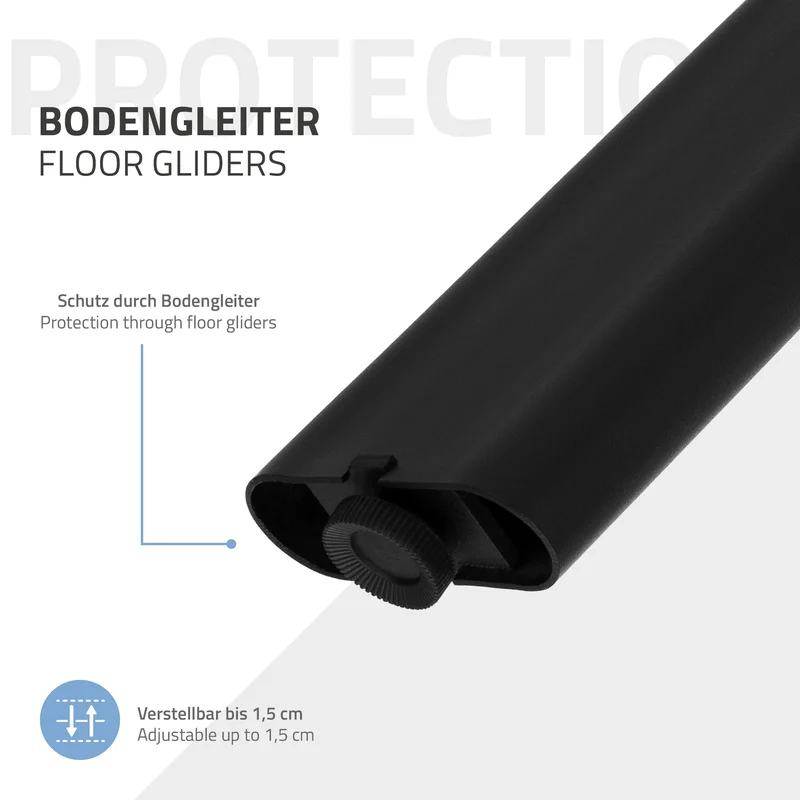 ML-DESIGN | Tischbeine 2er Set X-Form mit flaches Profil 60x72 cm aus Stahl Schwarz Tischgestell Tischfüße Tischkufen für Esstisch & Schreibtisch