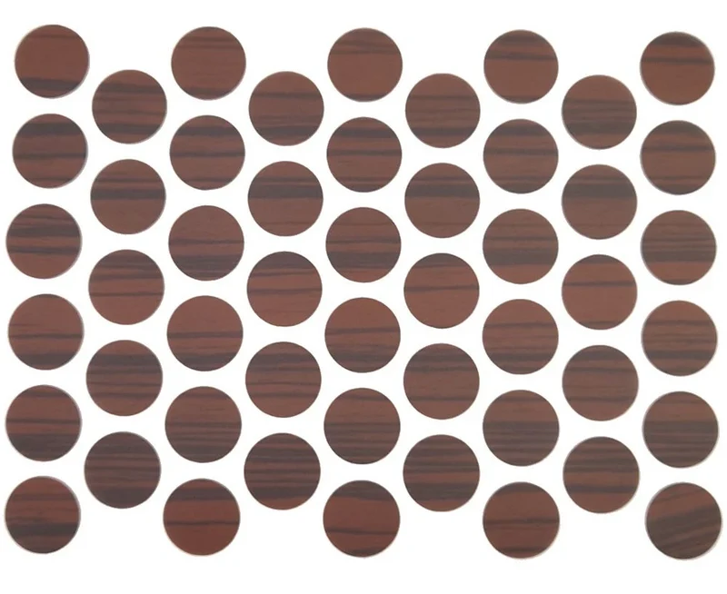 Schraubabdeckkappen Selbstklebend - Ebony 14mm