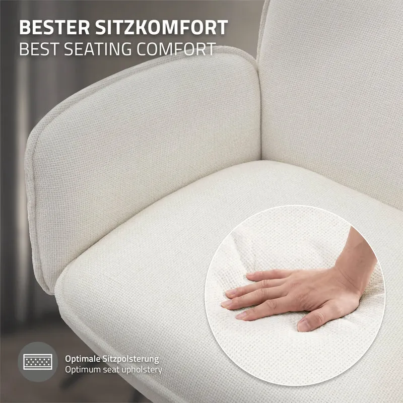 ML-Design | Esszimmerstuhl Set mit Metallbeinen Rücken- & Armlehne 63x68x89 cm, bis 120 kg, Küchenstuhl Wohnzimmerstuhl Polsterstuhl