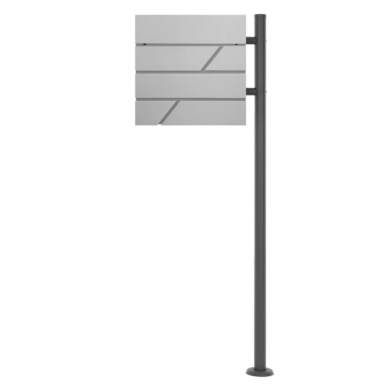 ML-DESIGN | Standbriefkasten freistehend in verschiedenen Designs 120 cm hoch Edelstahl Standfuß in Anthrazit