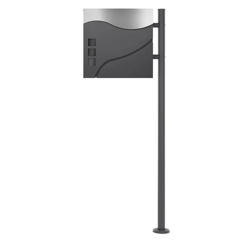 ML-DESIGN | Standbriefkasten freistehend in verschiedenen Designs 120 cm hoch Edelstahl Standfuß in Anthrazit