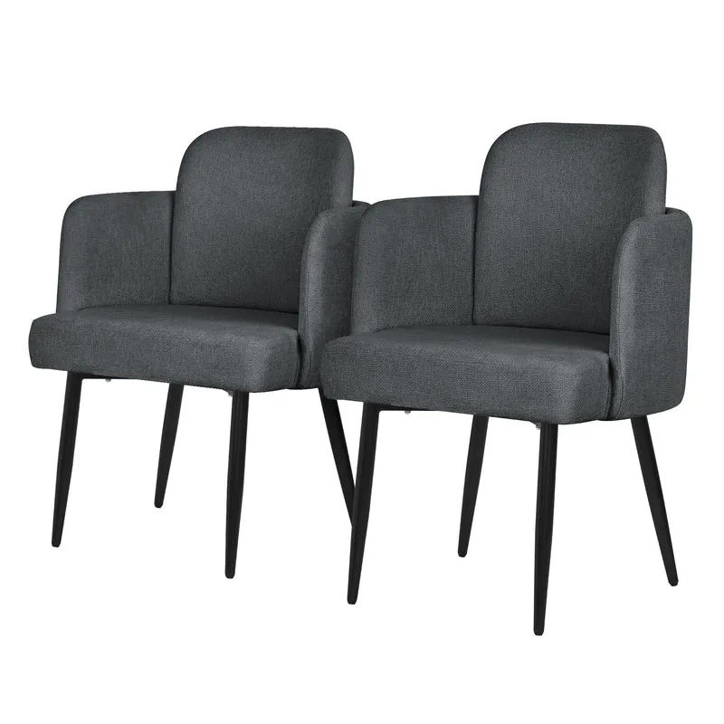 ML-Design | Esszimmerstuhl mit Metallbeinen Rücken- & Armlehne 59x86x59 cm, bis 120 kg, Wohnzimmerstuhl Polsterstuhl