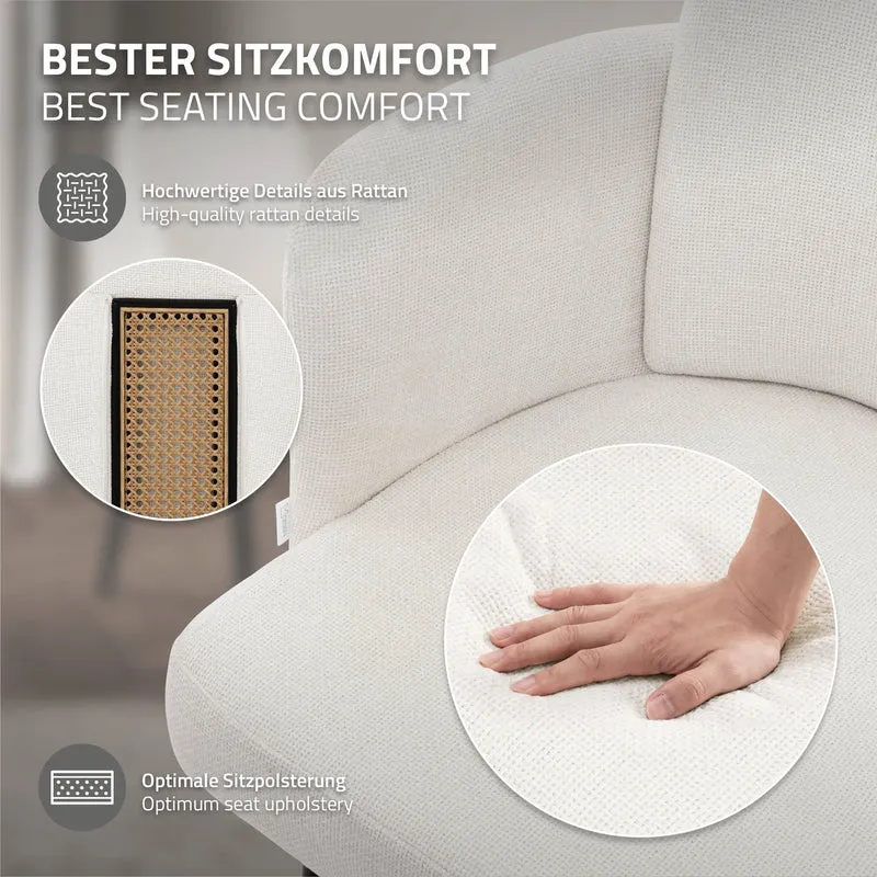 ML-Design | Esszimmerstuhl mit Metallbeinen Rücken- & Armlehne 59x86x59 cm, bis 120 kg, Wohnzimmerstuhl Polsterstuhl