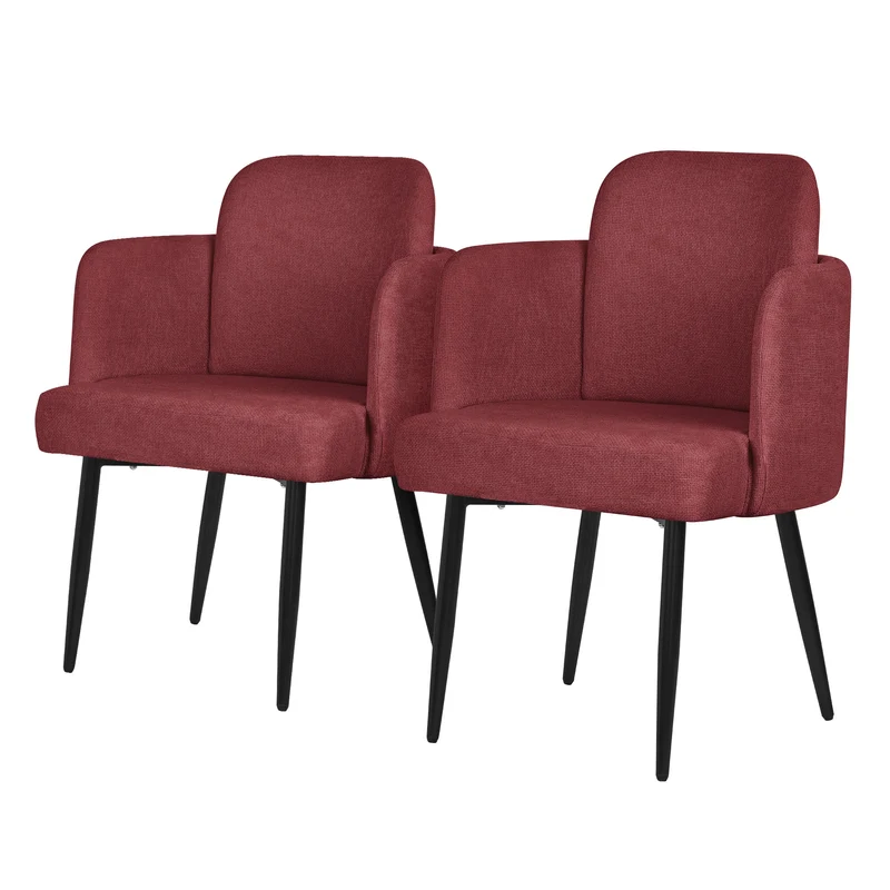ML-Design | Esszimmerstuhl mit Metallbeinen Rücken- & Armlehne 59x86x59 cm, bis 120 kg, Wohnzimmerstuhl Polsterstuhl