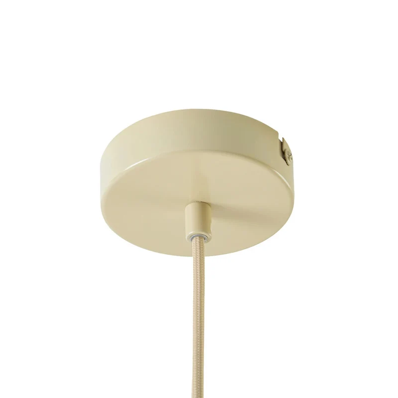 B-Ware Lucande Hängeleuchte Eloise LED Pendelleuchte Lampe Textil E27 weiß Ø30cm