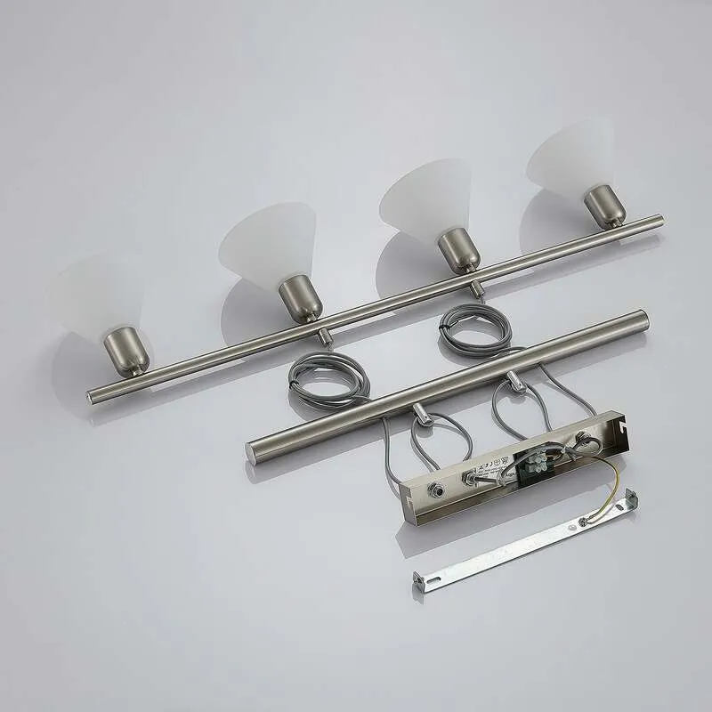 B-Ware Lindby Pendellampe Hängeleuchte Delira LED dimmbar nickel 4-flg höhenverstellbar