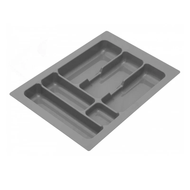 Besteckeinsatz für Schublade, Korpusbreite: 400mm, Tiefe: 490mm - Metallic