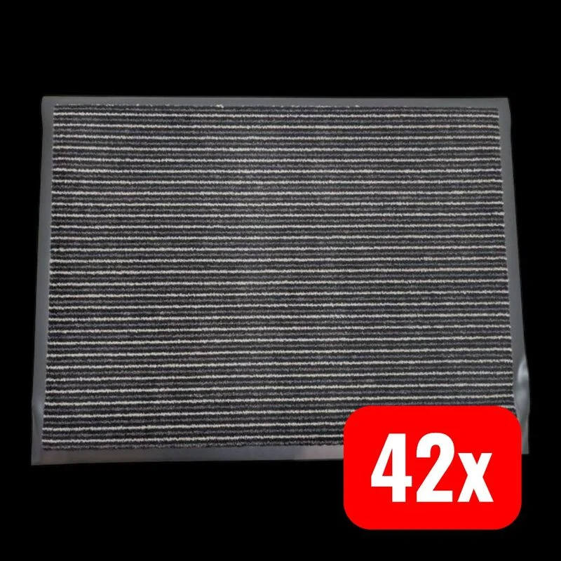42x B-Ware LUX Otirač Fußmatte Türvorleger gestreift Sauberkeit Stil 80x60cm für Zuhause