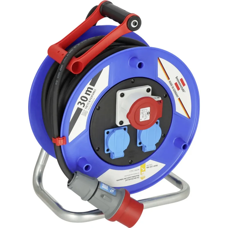 B-Ware Brennenstuhl Kabeltrommel 30m CEE-Stecker 16A 5polig IP44 schwarz Verlängerung