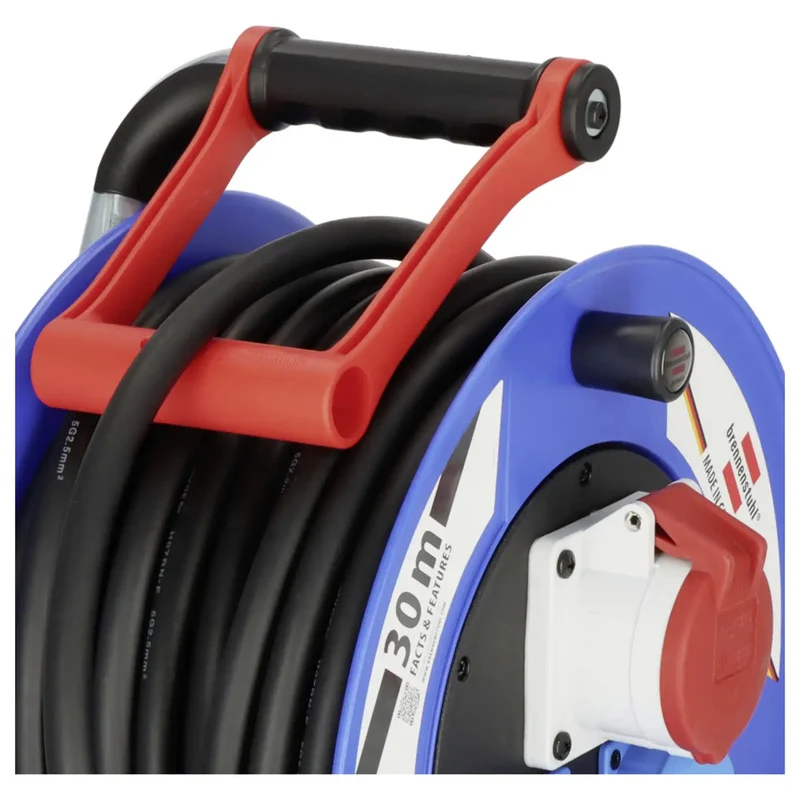 B-Ware Brennenstuhl Kabeltrommel 30m CEE-Stecker 16A 5polig IP44 schwarz Verlängerung