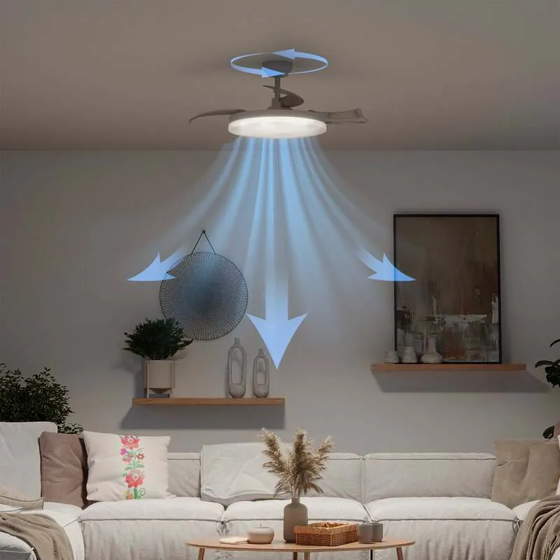 B-Ware Philips Deckenventilator Solr LED Lampe dimmbar CCT leise weiß 106cm 4500Lumen