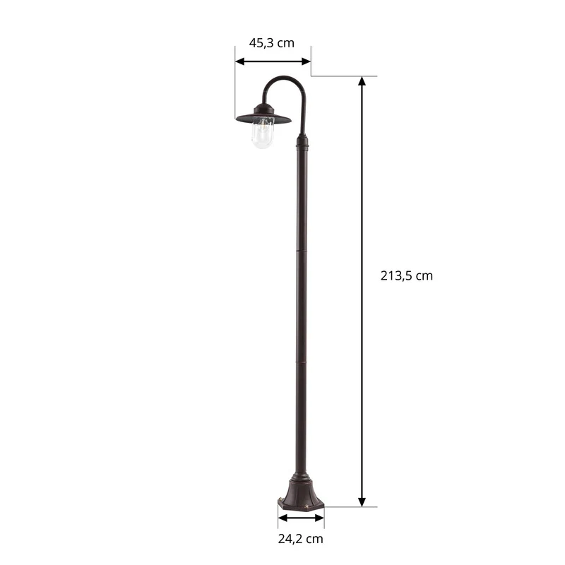 B-Ware Lindby Außenleuchte Gartenleuchte Bilma LED Pollerleuchte rostfarben 220cm IP65