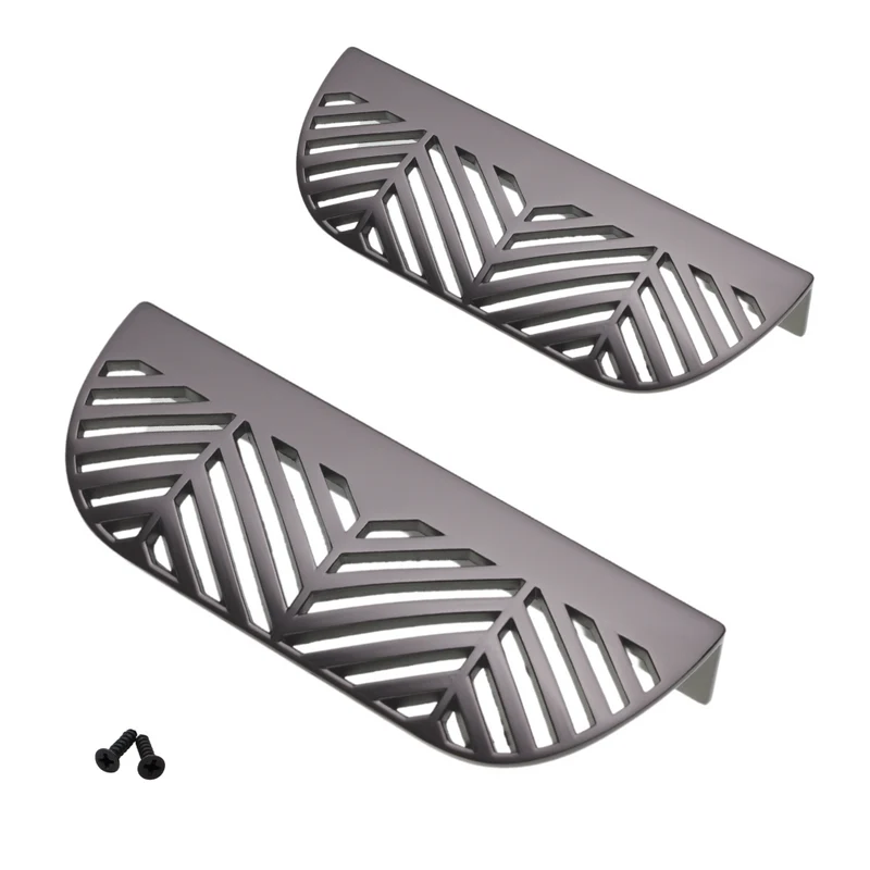 LEAF Edge Pull Möbelgriff 64mm (118mm Gesamtlänge) - Perlmutt Silber