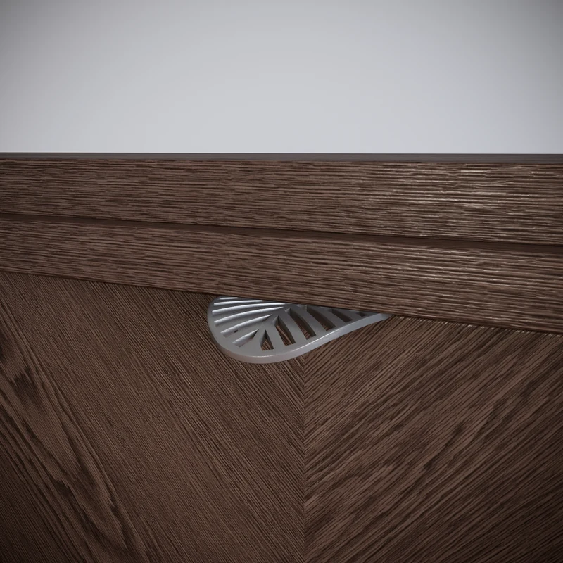 LEAF Edge Pull Möbelgriff 32mm (60mm Gesamtlänge) - Perlmutt Silber