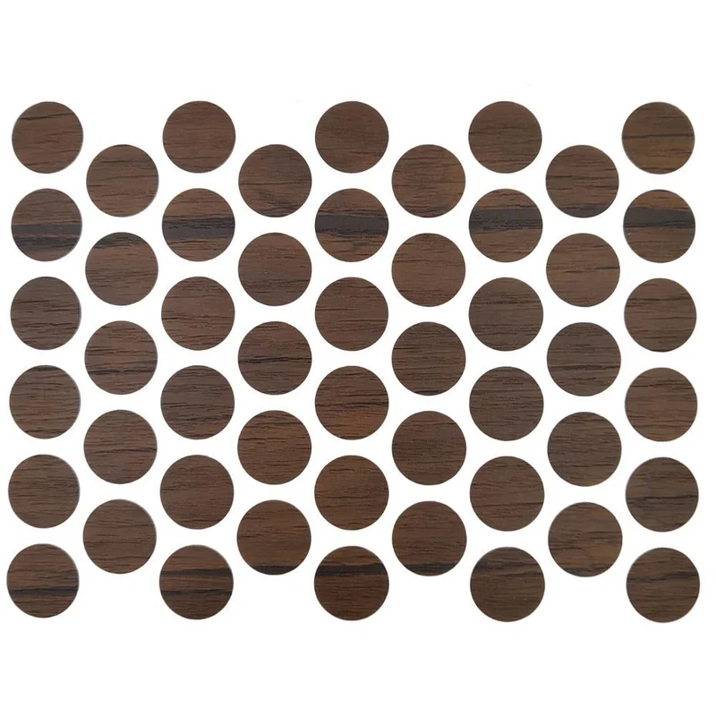 Schraubabdeckkappen Selbstklebend - Antik Kaffee 14mm