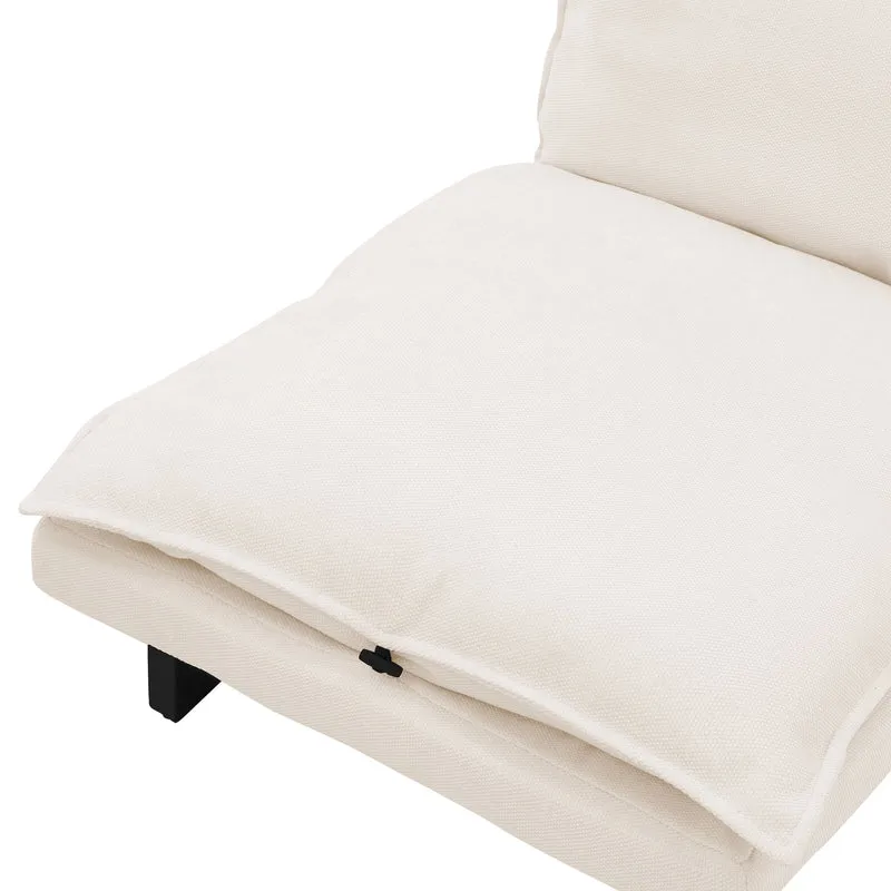 ML-Design | Bodenstuhl gepolstert mit verstellbarer Rückenlehne und robustes Stahlgestell, 73x59x73,5 cm, Leinenbezug Bodensessel