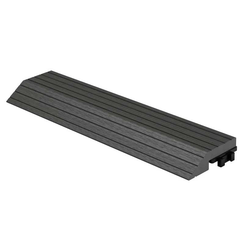 ML-Design | WPC Abschlussleiste mit Klicksystem & Drainage für WPC Bodenfliese, Ecke / Gerade
