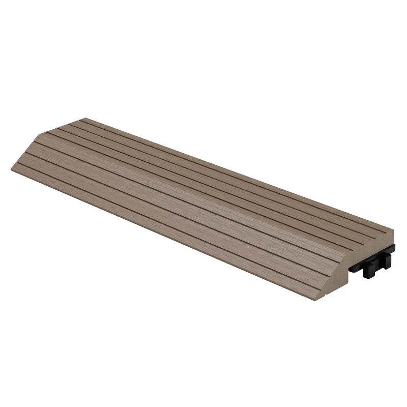 ML-Design | WPC Abschlussleiste mit Klicksystem & Drainage für WPC Bodenfliese, Ecke / Gerade