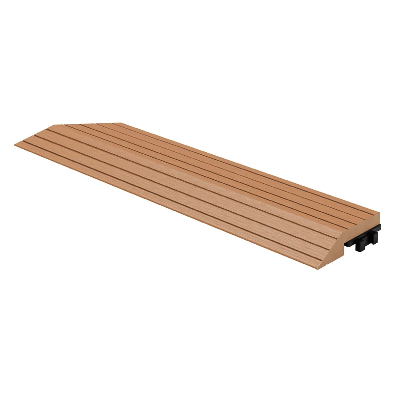 ML-Design | WPC Abschlussleiste mit Klicksystem & Drainage für WPC Bodenfliese, Ecke / Gerade