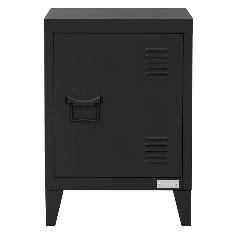 ML-Design | Nachttisch mit verstellbarer Regalboden, 40x30x58 cm, aus Stahl, Nachtkommode Nachtschrank Metallschrank