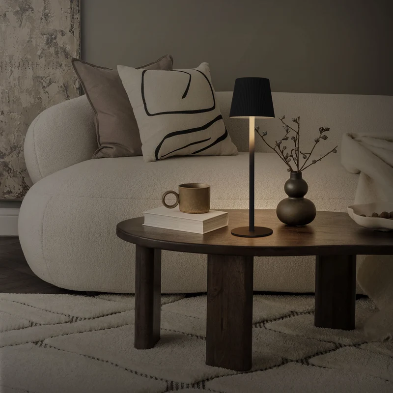 ML-Design | LED Tischlampe kabellos mit Touch, Akku & USB-C, Ø10x36cm, Tischleuchte Schreibtischlampe Leselampe LED Lampe