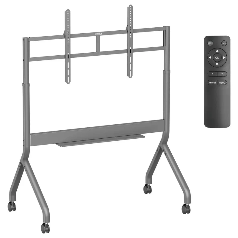 B-Ware SpeaKa Professional TV-Rollwagen Bodenständer elektrisch 152,4-279,4cm grau