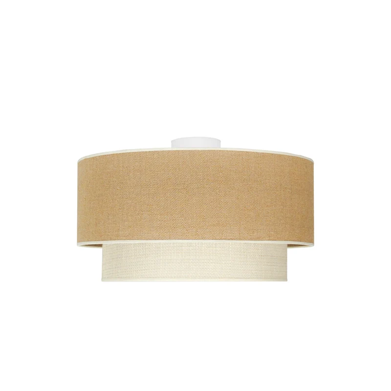 B-Ware Euluna Deckenleuchte Boho Jute Lampe Leuchte dimmbar braun beige Ø45cm 32cm
