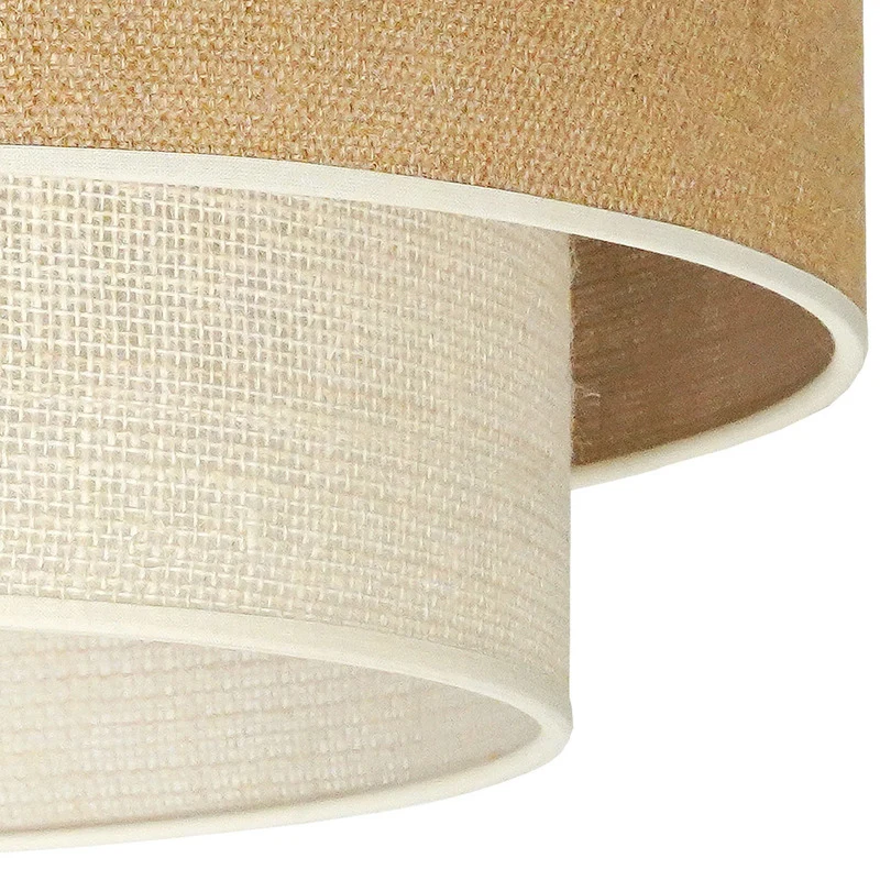 B-Ware Euluna Deckenleuchte Boho Jute Lampe Leuchte dimmbar braun beige Ø45cm 32cm