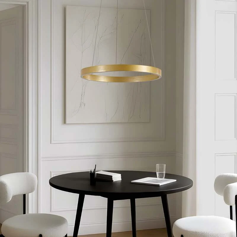 B-Ware Lucande Hängeleuchte Yonam LED Pendelleuchte dimmbar gold 1-flg Ø60cm CCT