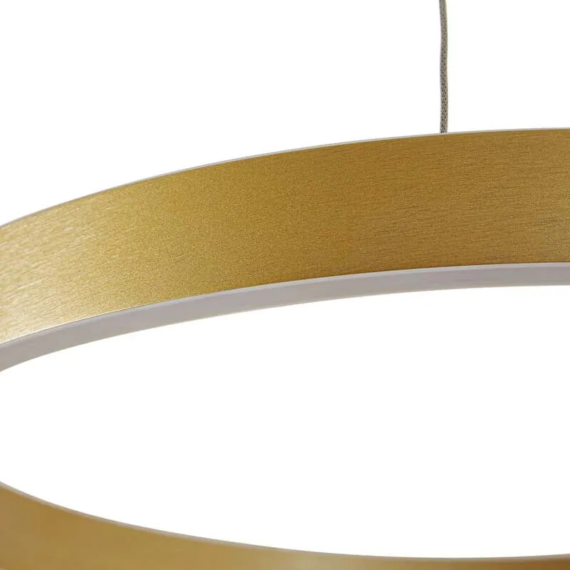 B-Ware Lucande Hängeleuchte Yonam LED Pendelleuchte dimmbar gold 1-flg Ø60cm CCT