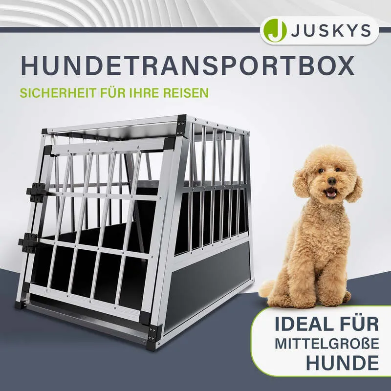 B-Ware Hundebox Auto Hundetransportbox Aluminium für kleine bis mittlere Hunde