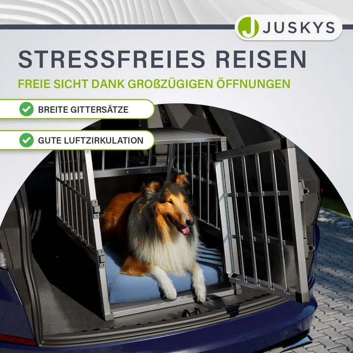 B-Ware Hundebox Auto Hundetransportbox Aluminium für kleine bis mittlere Hunde