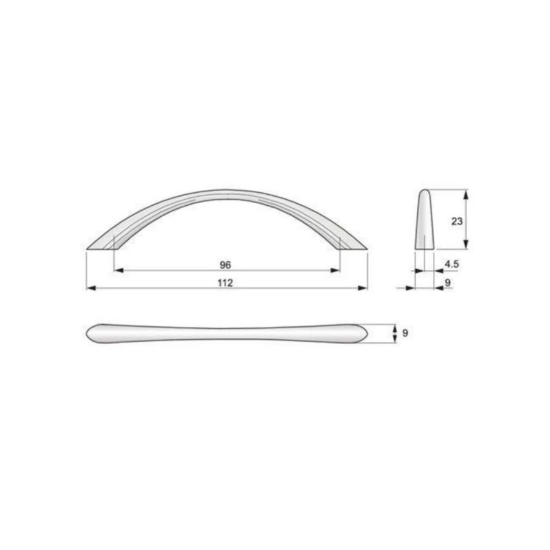 Möbelgriff 96mm UZ02 - Satin